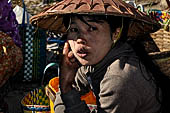 Inle Lake Myanmar. The market of the village of Nampan on the eastern lakeshore. 